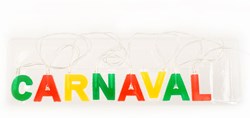 Lichtsnoer Letterslinger Carnaval Rood-Geel-Groen (130cm)