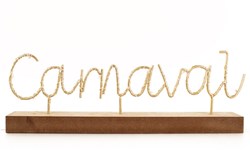 Decoratie Plankje Carnaval met Verlichting (36x21cm)