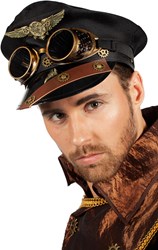 Kapiteinspet Steampunk met Bril