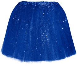 Tule Rokje Blauw met Glitter