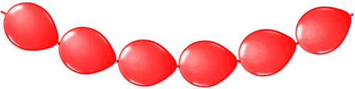 Doorknoopballonnen 8st. Rood