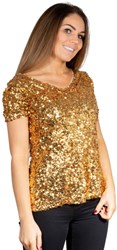 Pailletten Shirt Goud voor dames