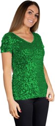 Pailletten Shirt Groen voor dames