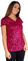 Pailletten Shirt Pink voor dames