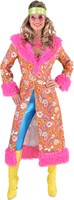 Damesjas Seventies Paisley (Bruin/Oranje)