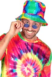 Hippie Vissershoedje Tie-Dye