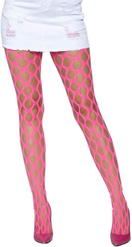 Panty met Gaten Neon Pink
