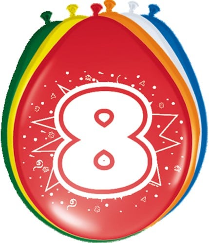 Ballonnen 8 jaar 8st