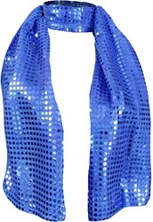 Sjaal Pailletten Disco Blauw