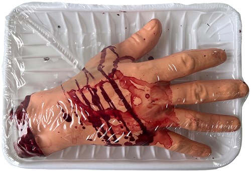 Hand met Bloed Plastic - 20cm