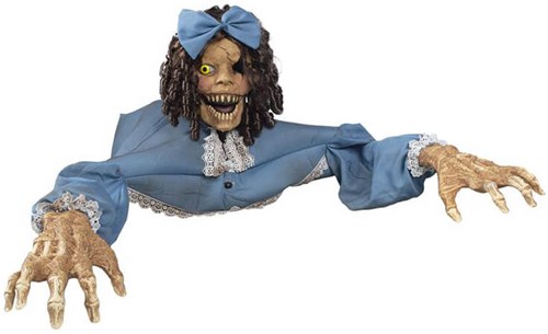 Crawling Zombie Meisje met Licht en Geluid - 100cm