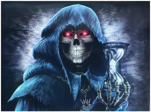 Holografische Halloween Poster Grim Reaper - 30x40cm