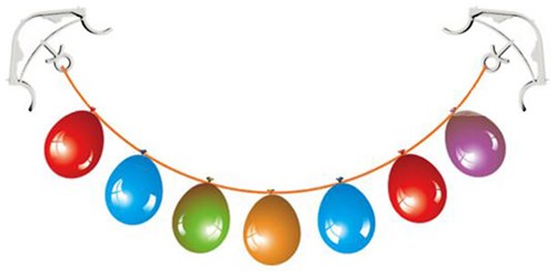 Ophangsysteem voor Slingers en Ballonnen (2st.) (voorbeeld)