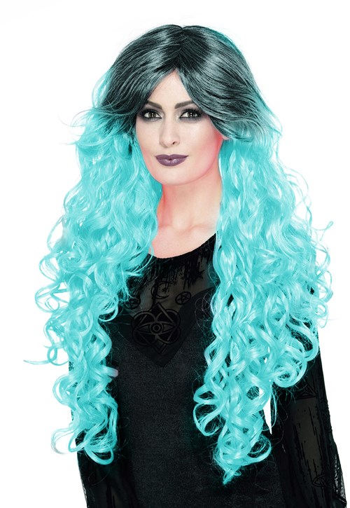 Gothic Ombre Pruik Turquoise Luxe