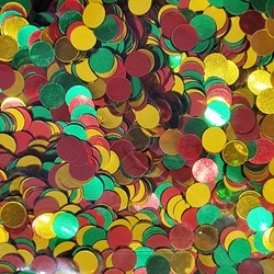 Metallic Confetti Rood-Geel-Groen (100 gram)