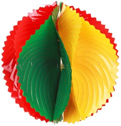 Brandvertragende Carnaval Decoratie Bal Rood-Geel-Groen (60cm)