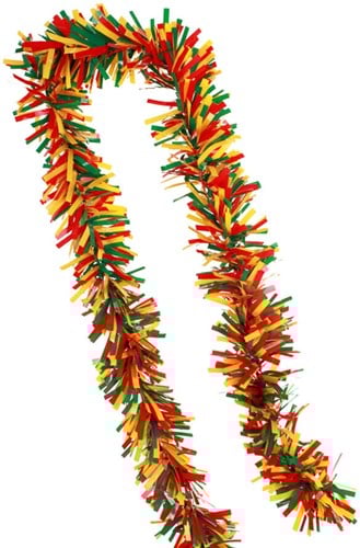 Brandvertragende Draaiguirlande Rood-Geel-Groen 5m (PVC)