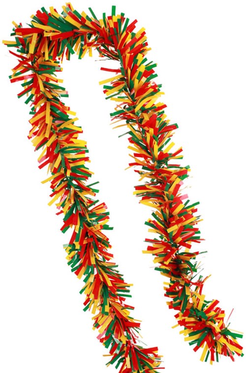 Brandvertragende Draaiguirlande Rood-Geel-Groen 5m (PVC)