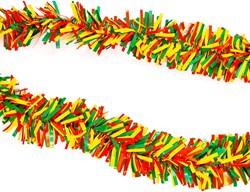 Folie Draaiguirlande Rood-Geel-Groen Mix PVC - 5m