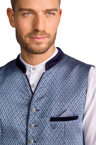 Trachtenvest Aleksandar Luxe Blauw (detail)