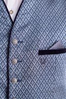 Trachtenvest Aleksandar Luxe Blauw (patroon)