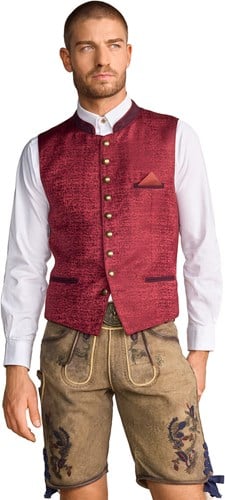 Trachtenvest Aiden Luxe Rood
