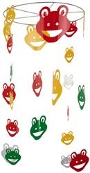Brandvertragende Hangdecoratie Mobiel Kikkers (35cm)