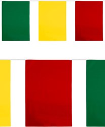 Vlaggenlijn Rood-Geel-Groen Recht Brandvertragend 10m (PVC)