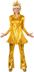 Disco Jurk Holografic Gold voor dames