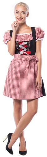 Dirndl Anne-Ruth Rood-Zwart voor dames 