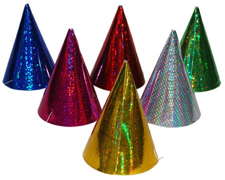 Feesthoedjes Metallic 6st