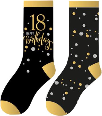 Happy Birthday Sokken 18 Sparkling Celebrations (2 paar)