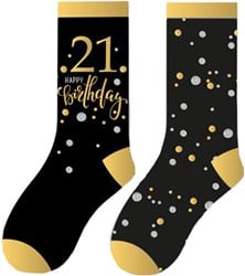 Happy Birthday Sokken 21 Sparkling Celebrations (2 paar)