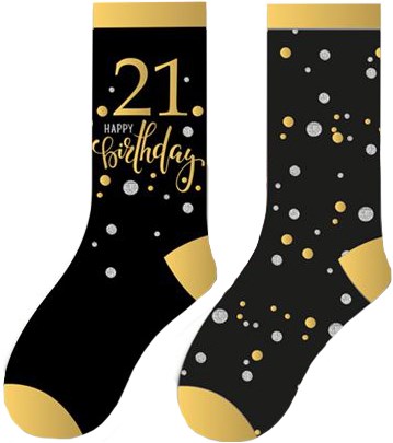 Happy Birthday Sokken 21 Sparkling Celebrations (2 paar)