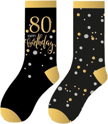 Happy Birthday Sokken 80 Sparkling Celebrations (2 paar)