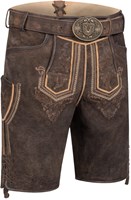 Geitenleer Lederhose Roger Bruin met Riem (rechts, 1)