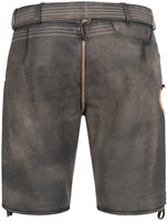 Geitenleer Lederhose Zac Bruin met Riem (achterkant)
