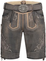 Geitenleer Lederhose Zac Bruin met Riem