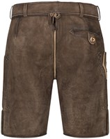 Lederhose Geitenleer Sean Bruin met Riem (achterkant)
