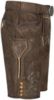Lederhose Geitenleer Sean Bruin met Riem (linker zijkant)