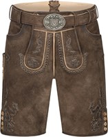Lederhose Geitenleer Sean Bruin met Riem