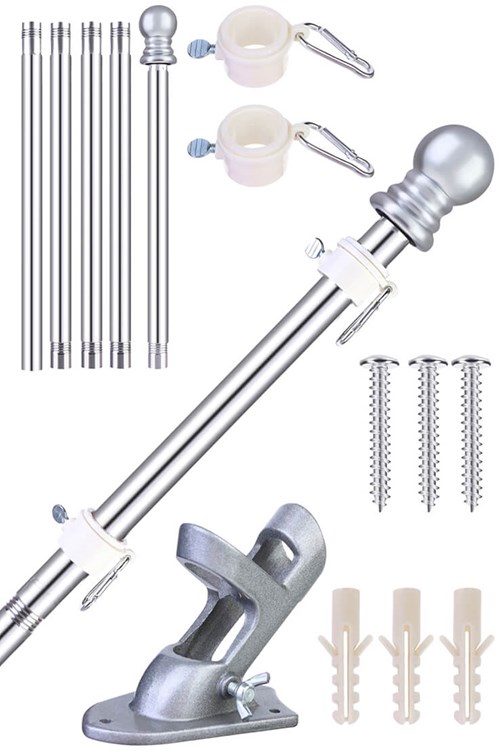 Vlaggenset Compleet incl Aluminium Muurhouder (inhoud set)