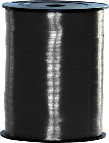 Cadeaulint Zwart 5mm Breed, 500m op Rol