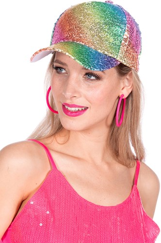 Baseball Cap Pailletten Rainbow