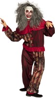 Clownsmasker Zombie met Haar (Latex) (voorbeeld)