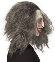 Clownsmasker Zombie met Haar (Latex) (zijkant)