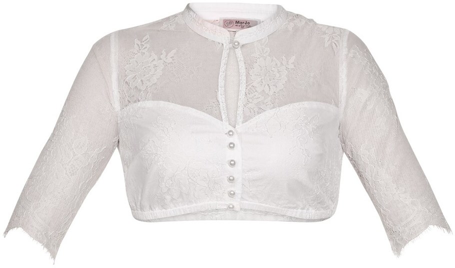 Dirndlblouse met Ruschekraag (100% katoen) Kopen