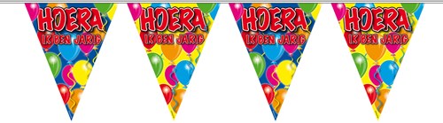 Vlaggenlijn Hoera Jarig 10mtr