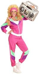 Jaren 80 Trainingspak Roze voor dames