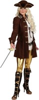 Dames Piratenjas Luxe Bruin  